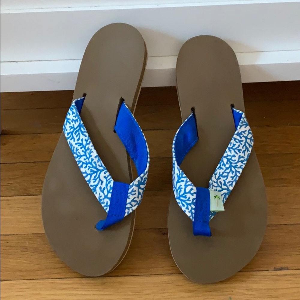 Svig flip flop size 10 blue coral like new
